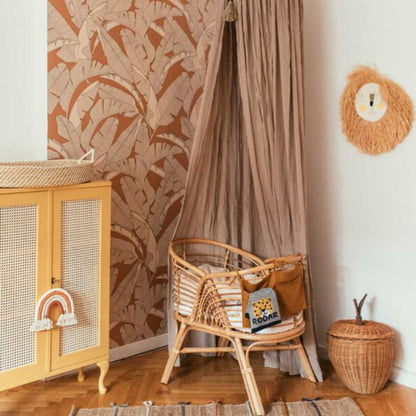 PALM LEAVES Ivory Cinnamon Wallpaper 100x280CM