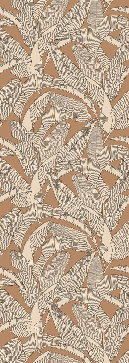 PALM LEAVES Ivory Cinnamon Wallpaper 100x280CM