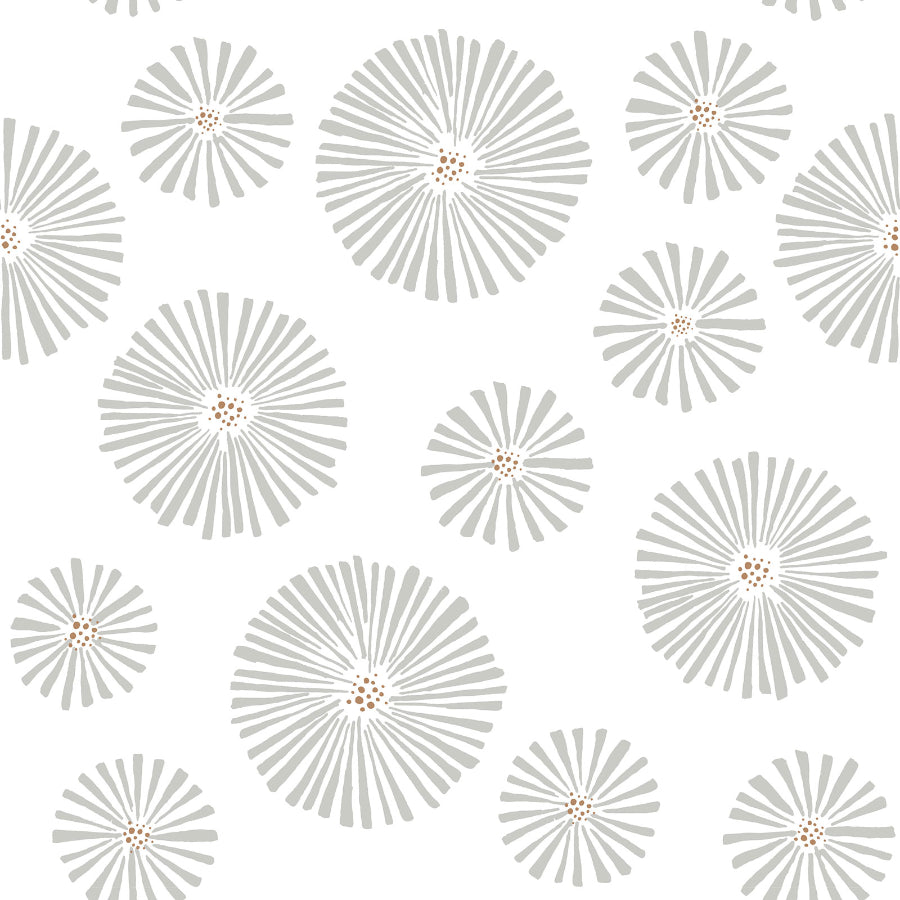 CLASSIC Graphic Flowers Light Wallpaper 100x280CM