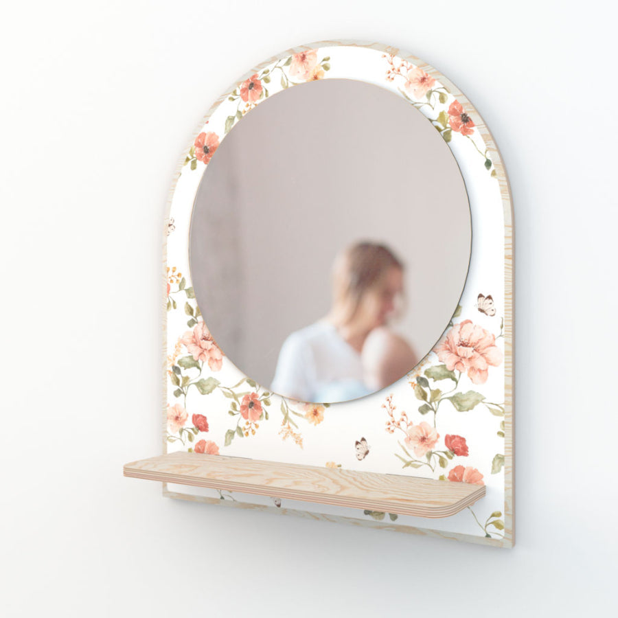 VINTAGE Floral Mirror