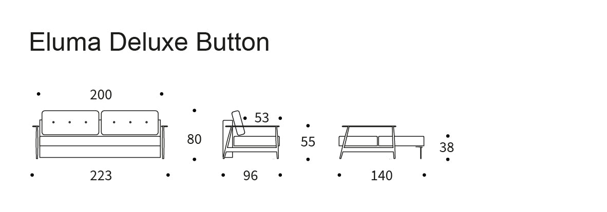 ELUMA Deluxe Button Sofa Bed