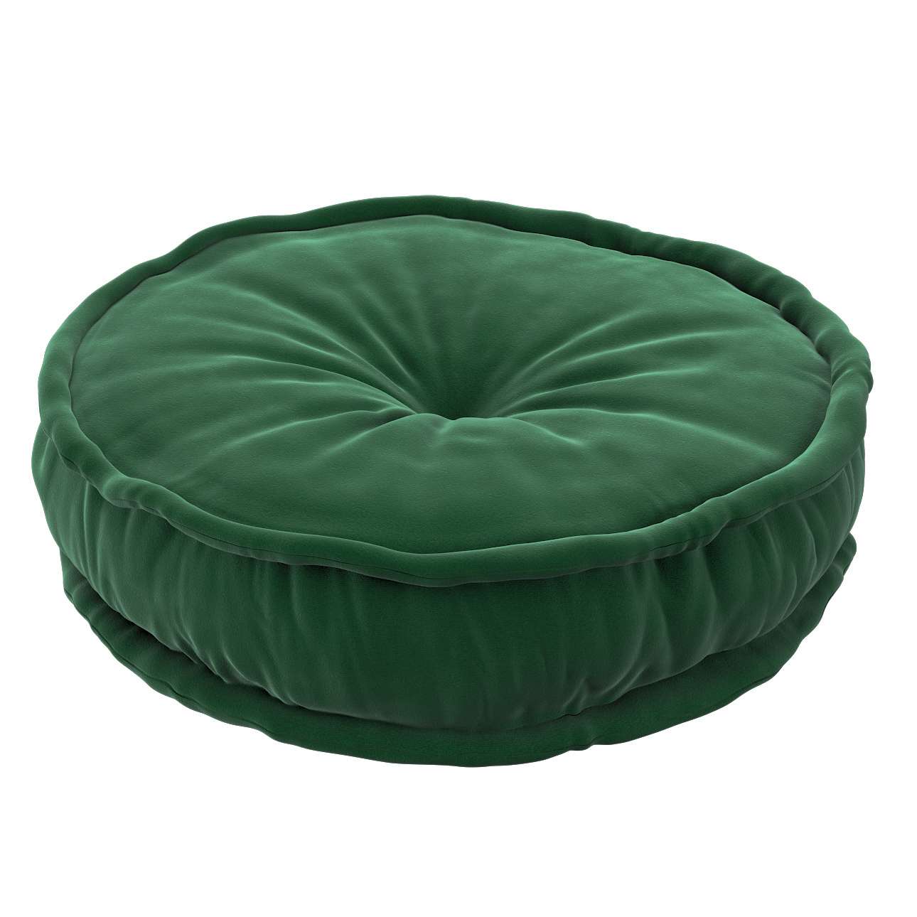 French pouf 50x13cm - Posh Velvet - forest green