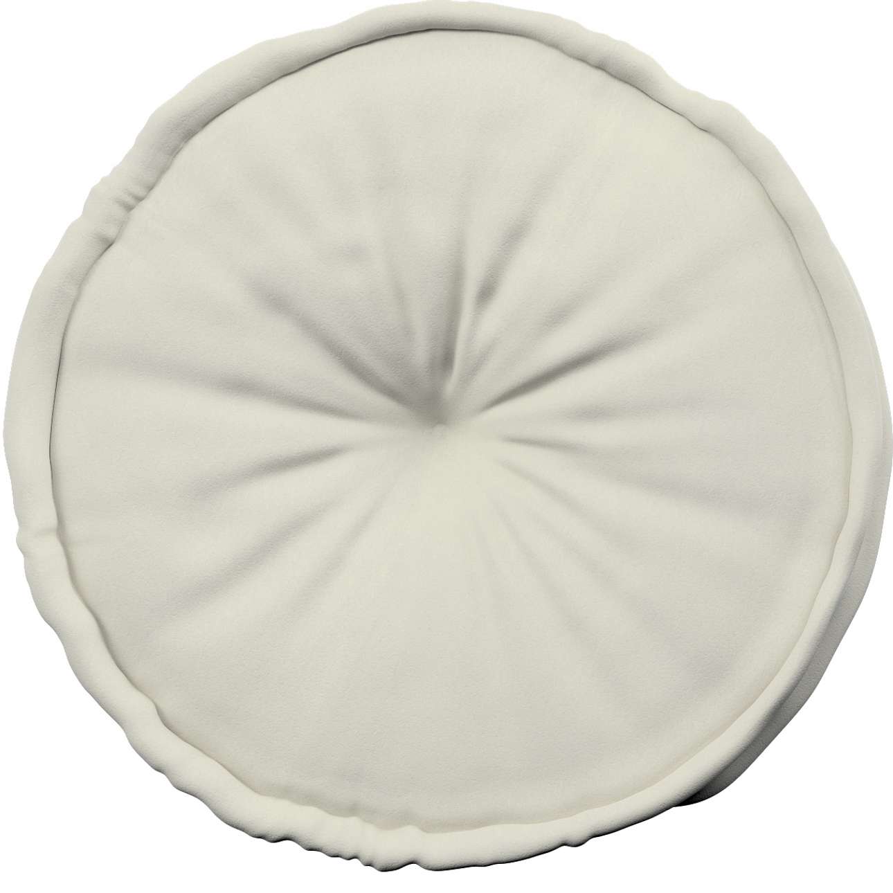 French pouf 50x13cm - Posh Velvet - creamy white