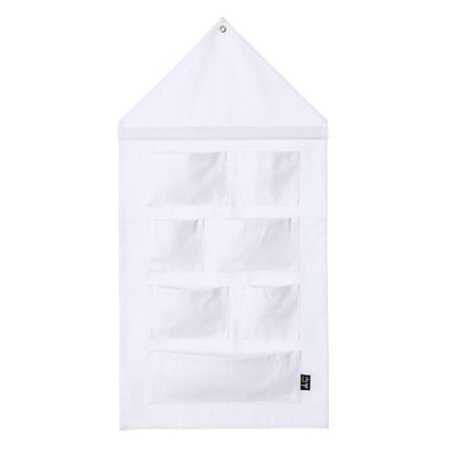 Organizer in Hausform, Baumwolle, Weiß – 50 x 100 cm