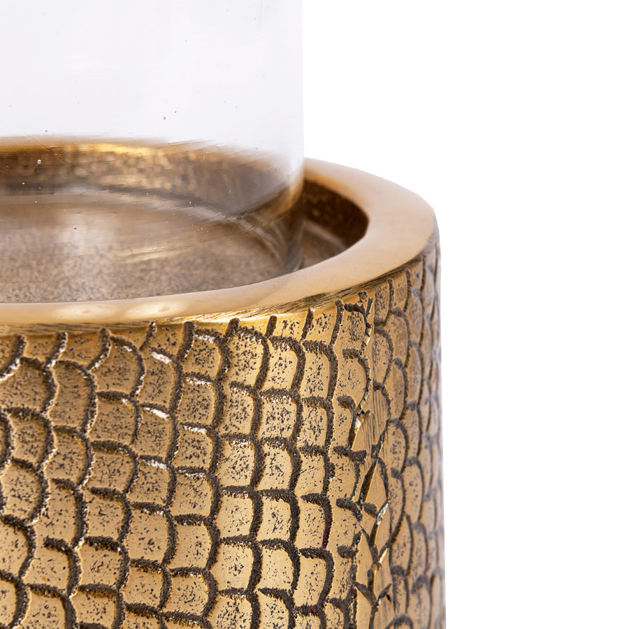 CROCO Candle Holder With Glass