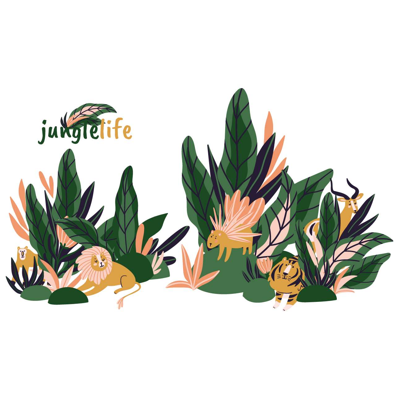 Jungle Life Sticker Set - 120 x 70 cm