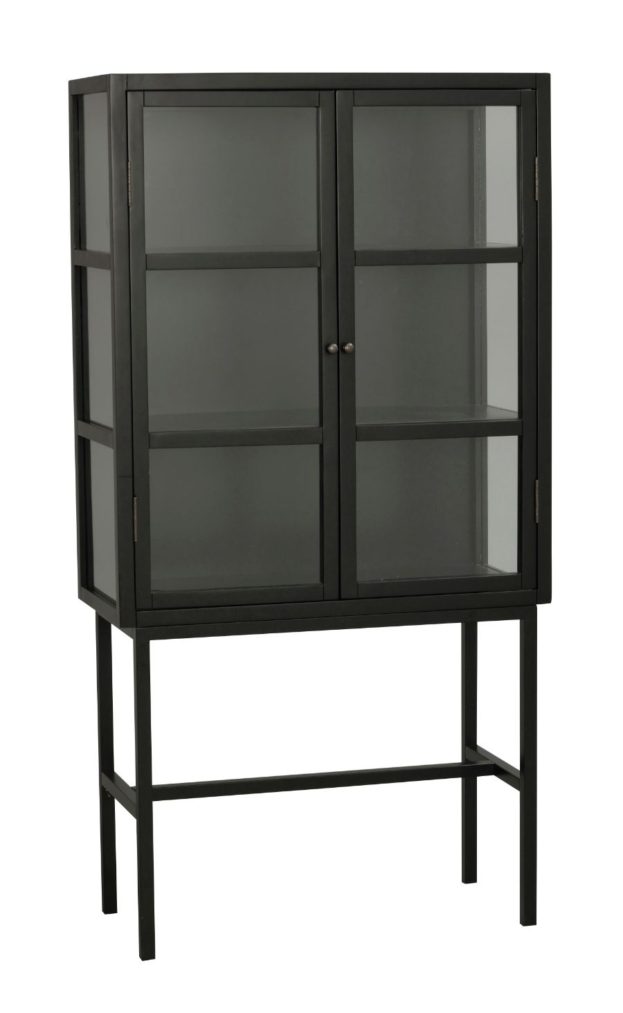 MARSHALLE Black Glass Cabinet 85CM