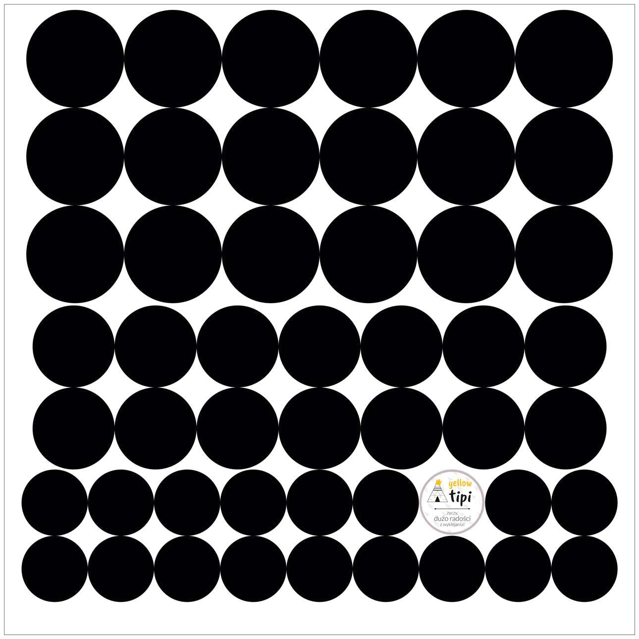Mini Dots Black Tone Sticker Set - 40x40 cm