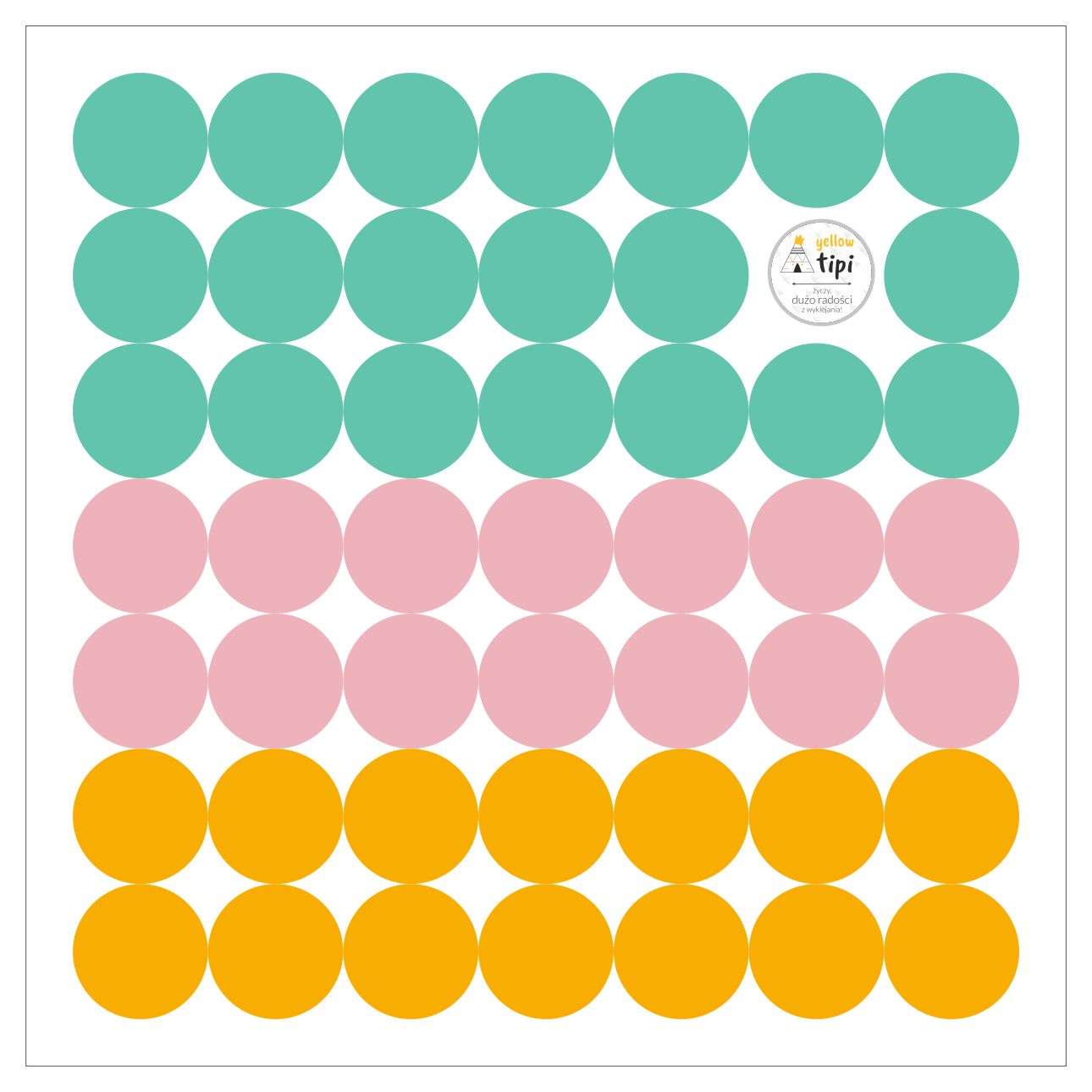 Mini Dots Happy Tone Sticker Set - 40x40 cm