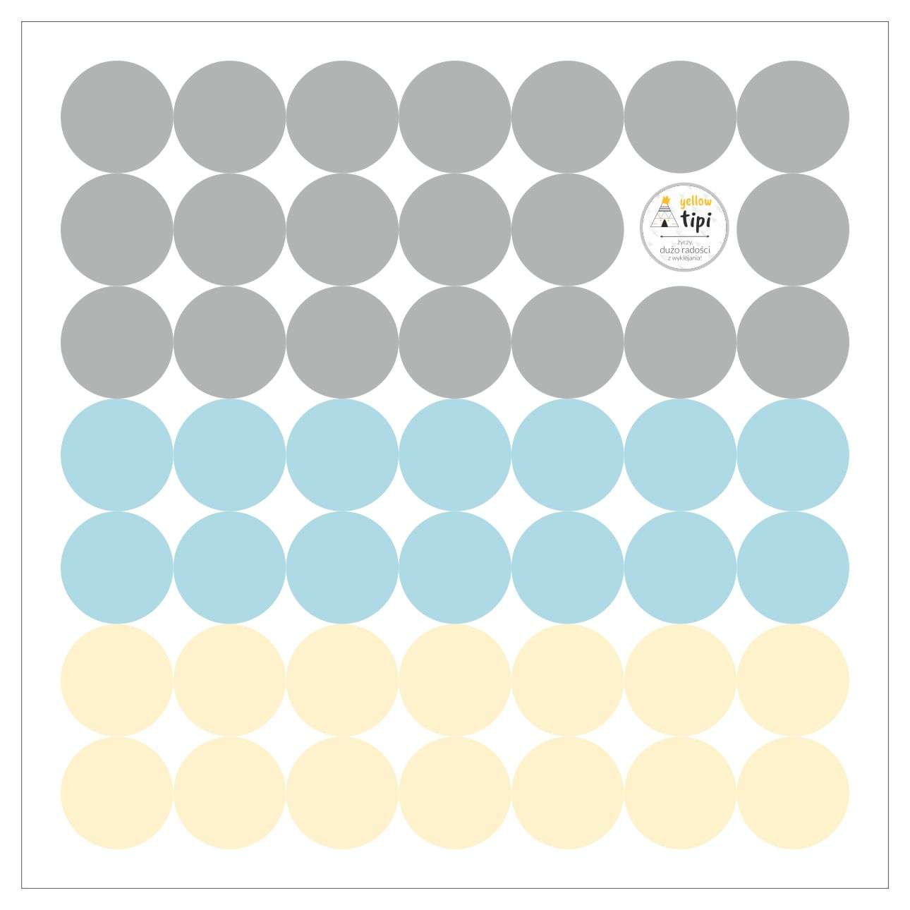 Mini Dots Sky Tone Sticker Set - 40x40 cm