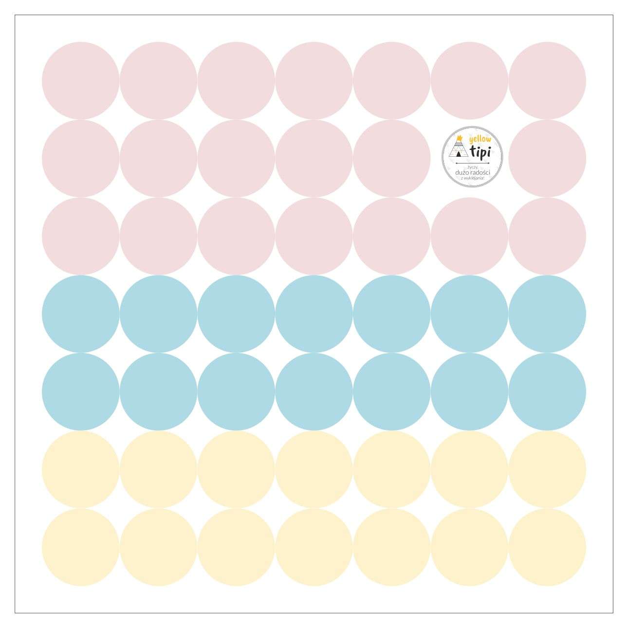 Mini Dots Sugar Tone Sticker Set - 40x40 cm