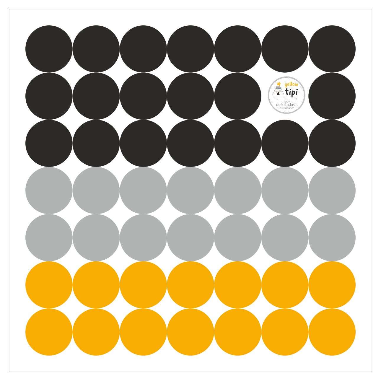 Mini Dots Yellow Tone Sticker Set - 40x40 cm