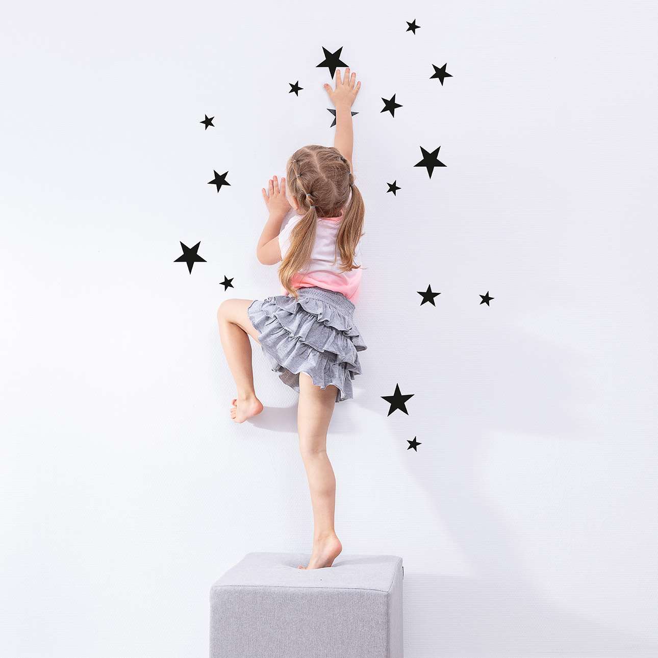 Mini Stars Black Set - 40x40 cm
