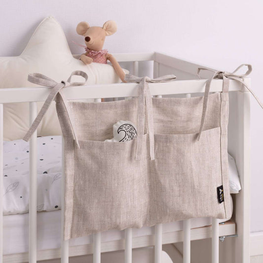 Organizer for the crib Linen Beige - 47x30cm - beige