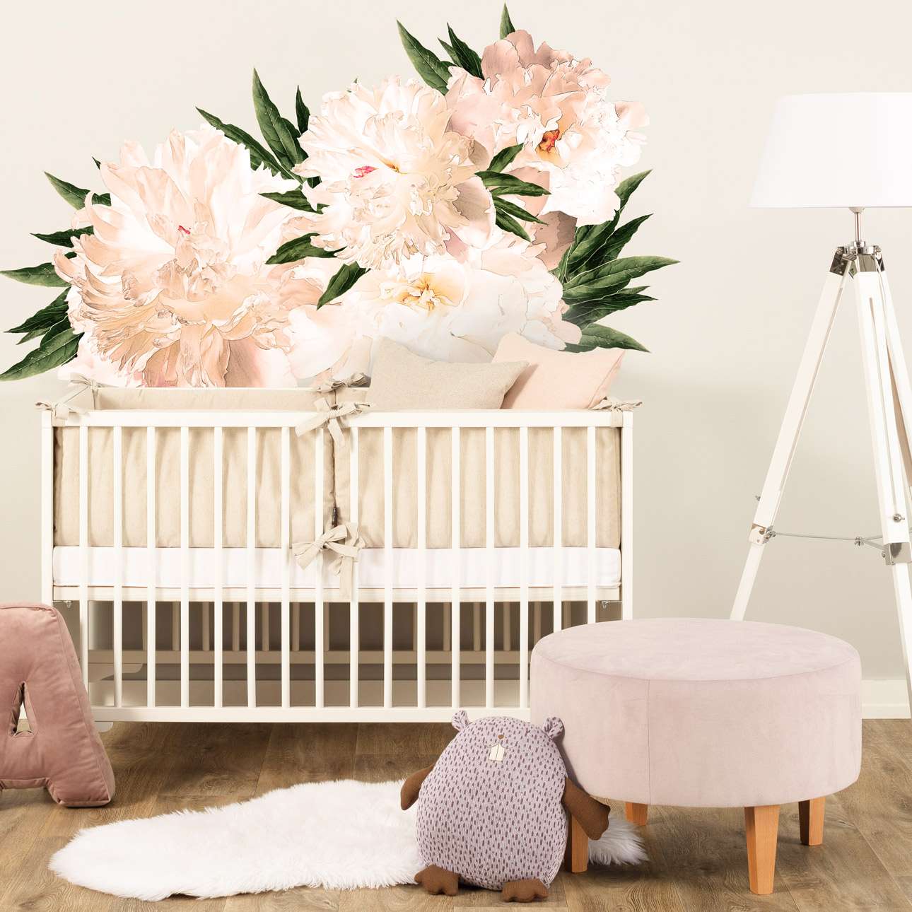 Peony Flowers Sticker - 100x130cm