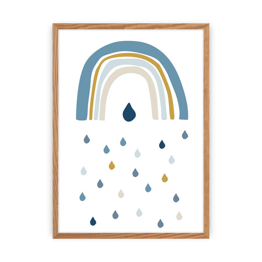 Regen des Glücks Regenbogen Neugeborenen Metrik Bild