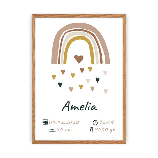 Rain of Love Regenbogen Neugeborenen Metrik Bild