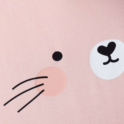 Rainbow Rabbit cube pouf - 40x40 - pink