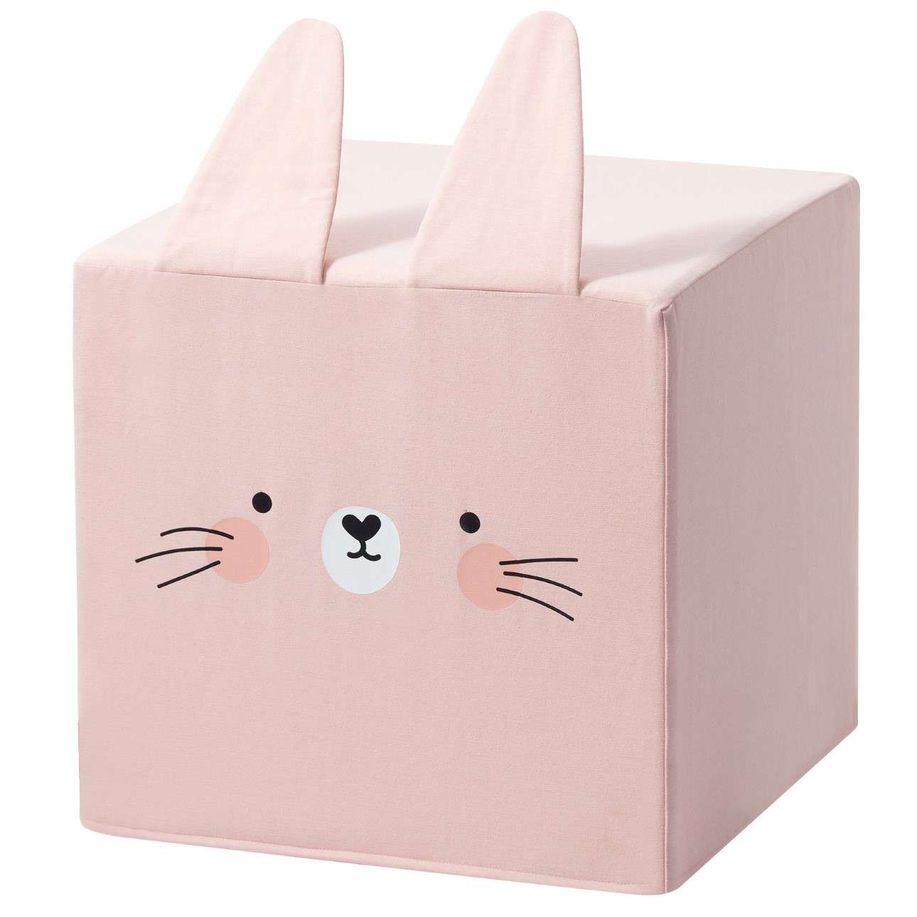 Rainbow Rabbit cube pouf - 40x40 - pink – D40Studio