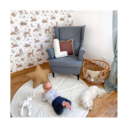 Round mat - 130cm (Posh Velvet) - creamy white