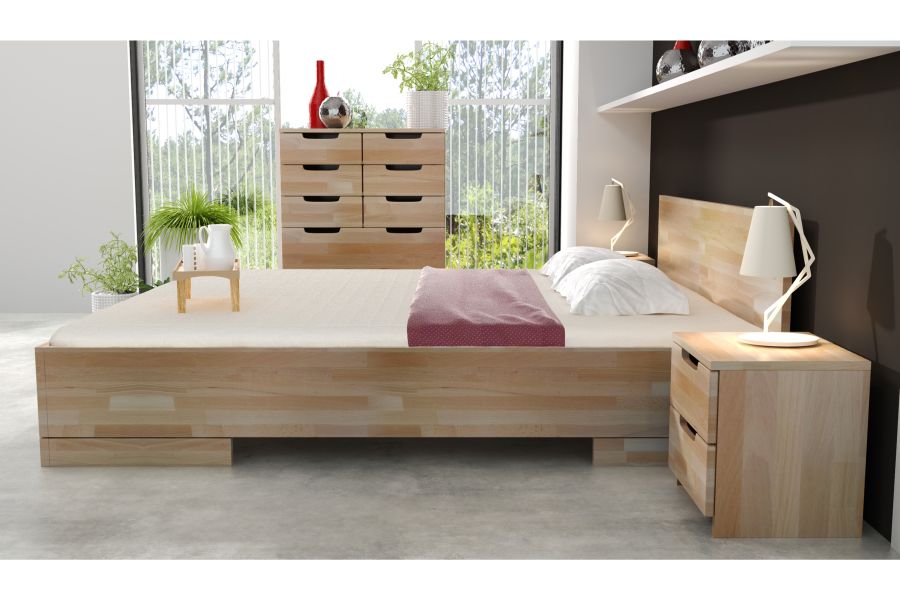 SPECTRUM Beech Maxi with Storage Bed