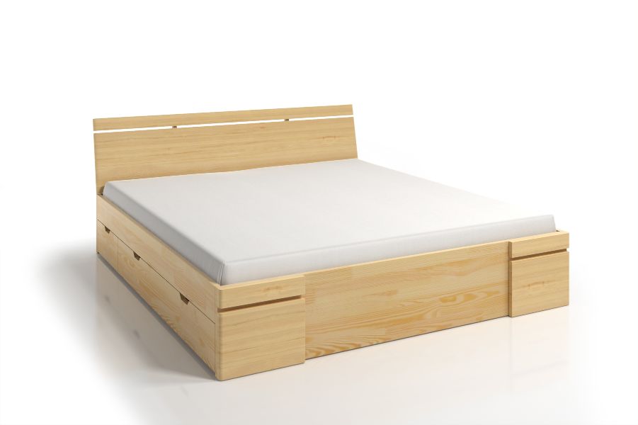SPARTA Pine Maxi Bed With 4 Drawers