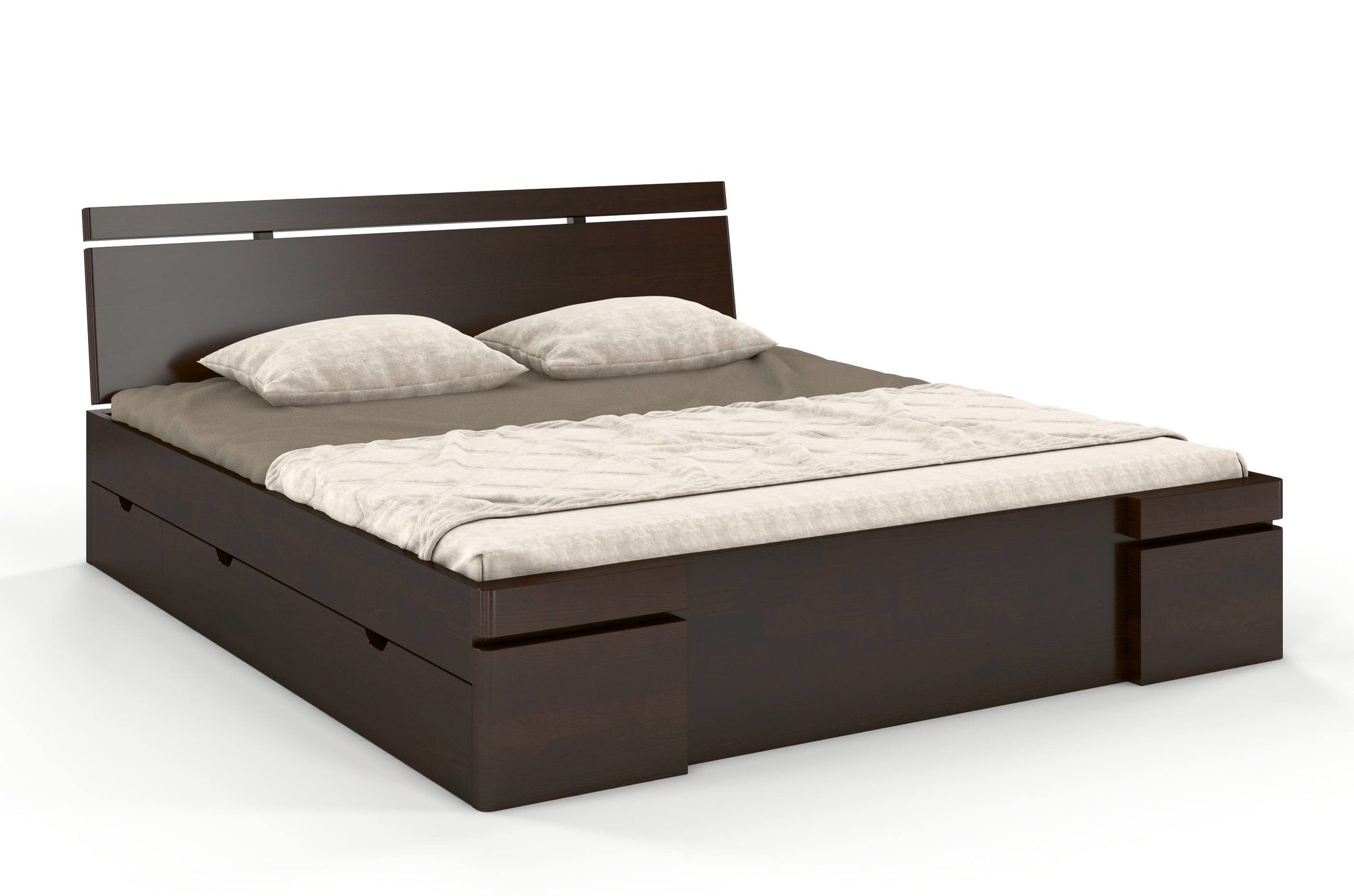 SPARTA Beech Maxi Bed With 4 Drawers
