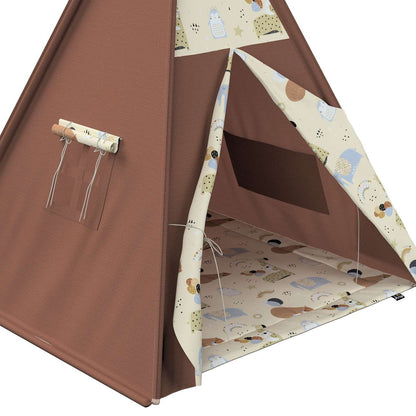 tipi zelt beige mit bodenmatte Tipi-Matte - 110x110 (Magic Collection)