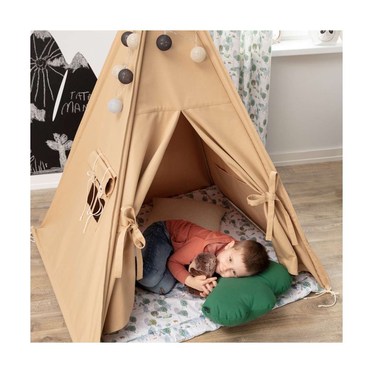 Tepee - 110x110x155cm (Happiness) - fuchsia