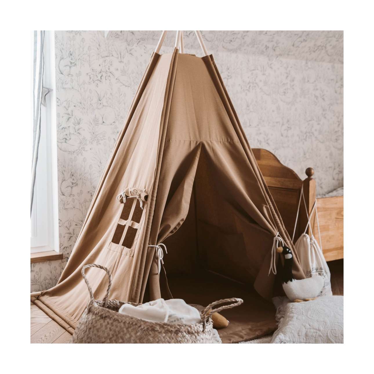 tipi zelt gelb Tipi - 110x110x155cm (Cotton Story)