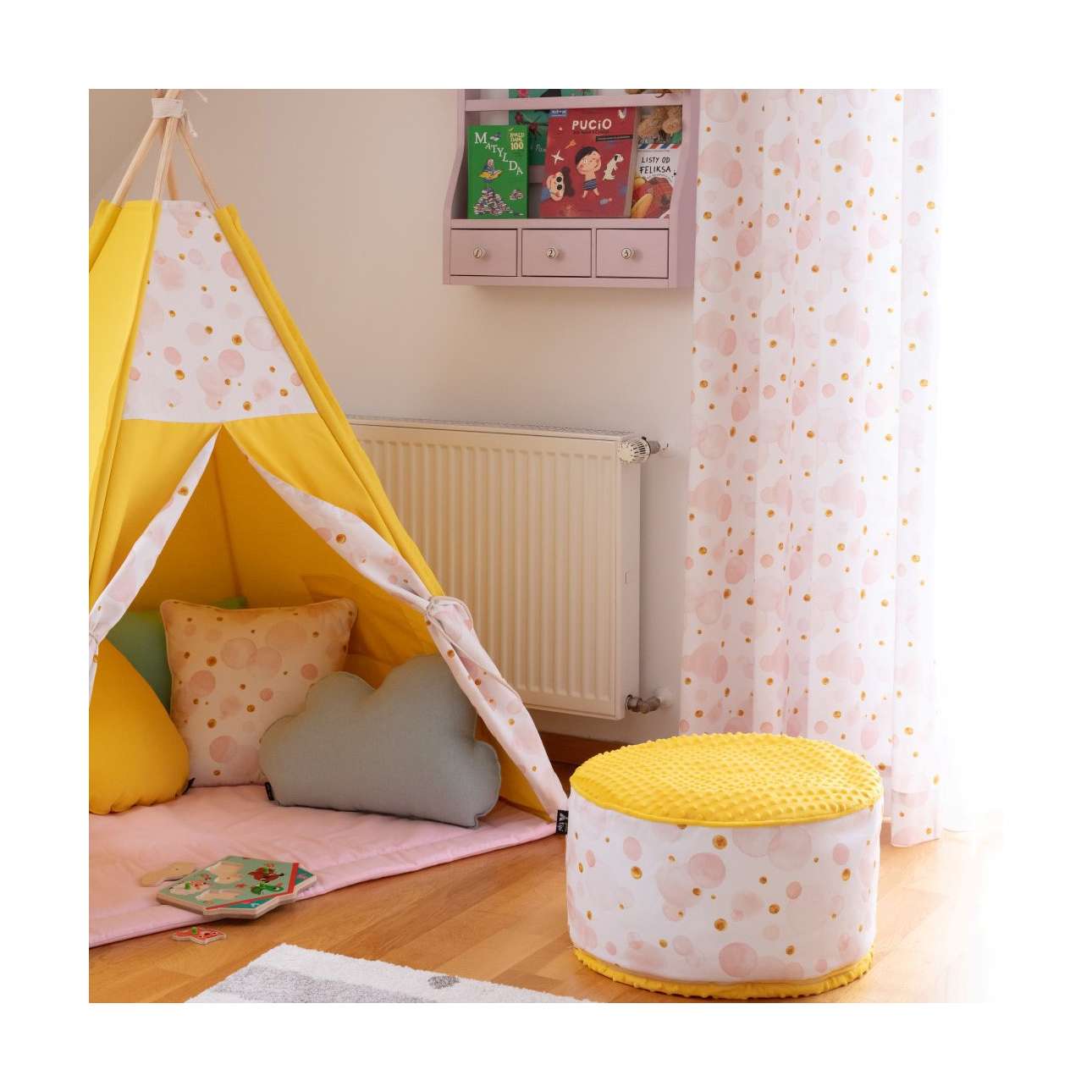 Tepee - 110x110x155cm (Happiness) - fuchsia