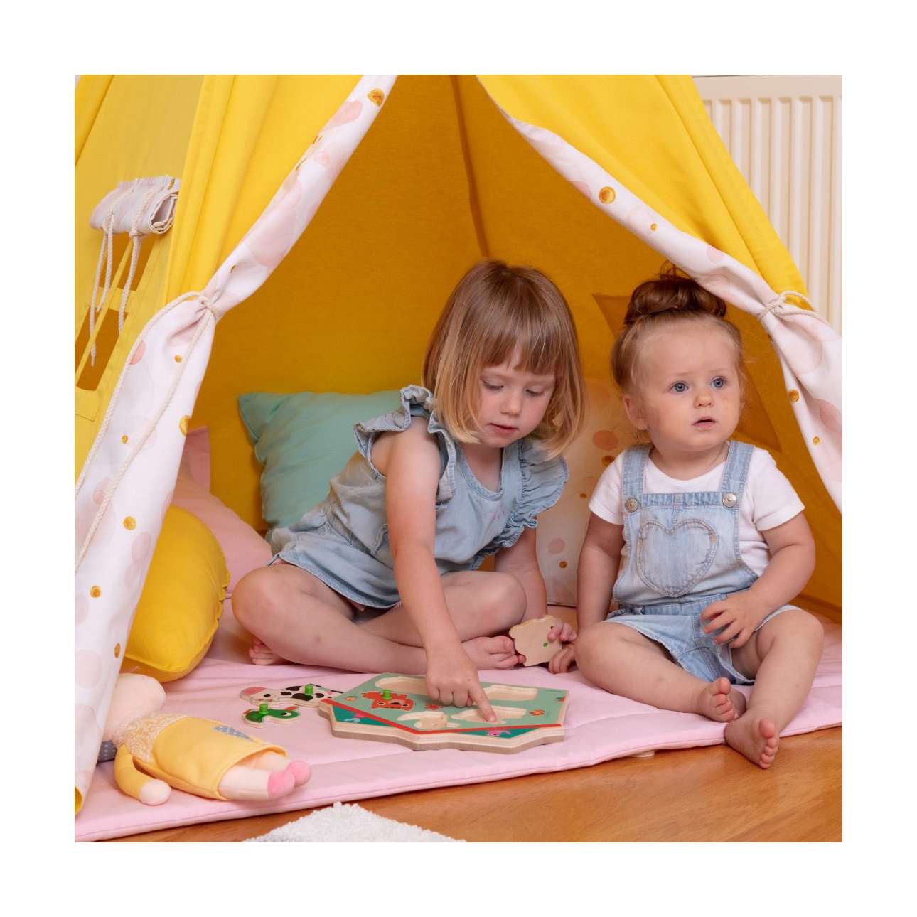 Tepee - 110x110x155cm (Happiness) - powder pink