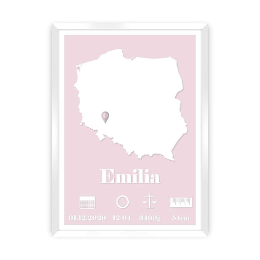 Die Karte Rose Neugeborenen Metriken Bild