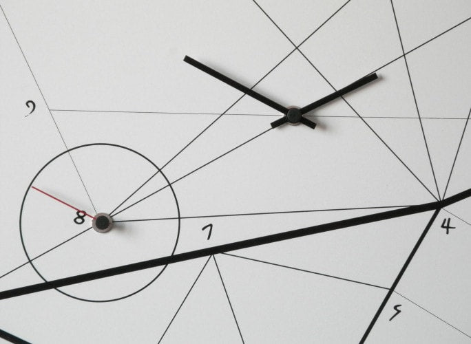 TIME LINE Wall Clock, White 50 CM, dESIGNoBJECT- D40Studio