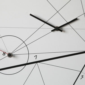 TIME LINE Wall Clock, White 50 CM, dESIGNoBJECT- D40Studio