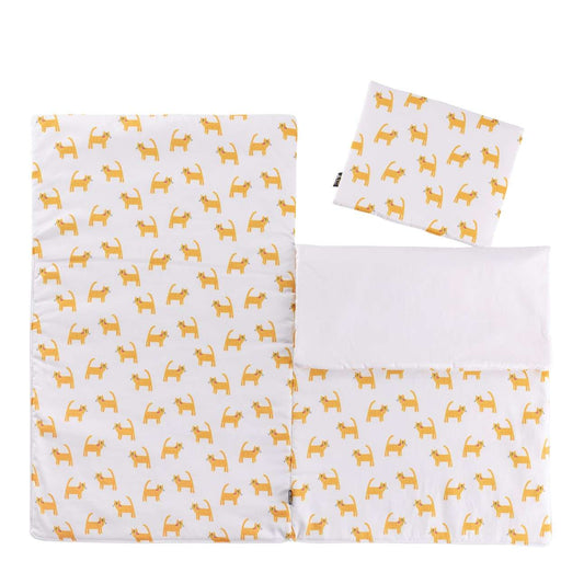Toddler sleeping bag Yellow Cats - 65 x 100 - yellow