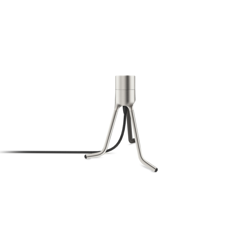 TRIPOD Base Brushed Steel Lamp Stand