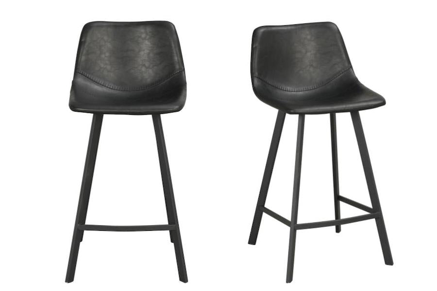 AUBURN Bar Black Chair Set of 2