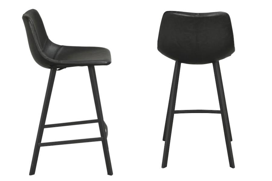 AUBURN Bar Black Chair Set of 2