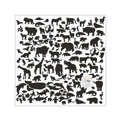 World Animals Black - 60x60CM