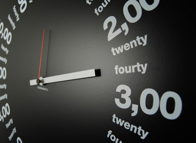 ONLY HOURS Wall Clock 50 CM, dESIGNoBJECT- D40Studio