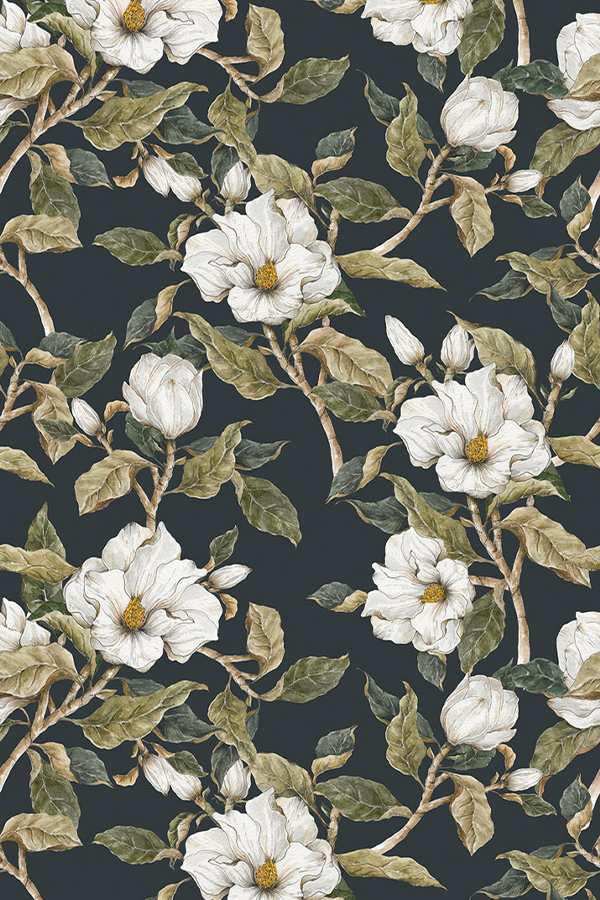 Magnolias Dark Wallpaper 50x280CM