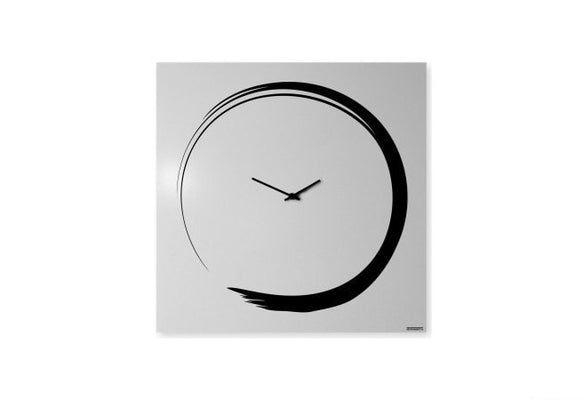 S-ENSO Wall Clock, White, 50 CM & 80 CM, dESIGNoBJECT- D40Studio