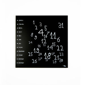 KROK 1 Black, Perpetual Calendar, dESIGNoBJECT- D40Studio