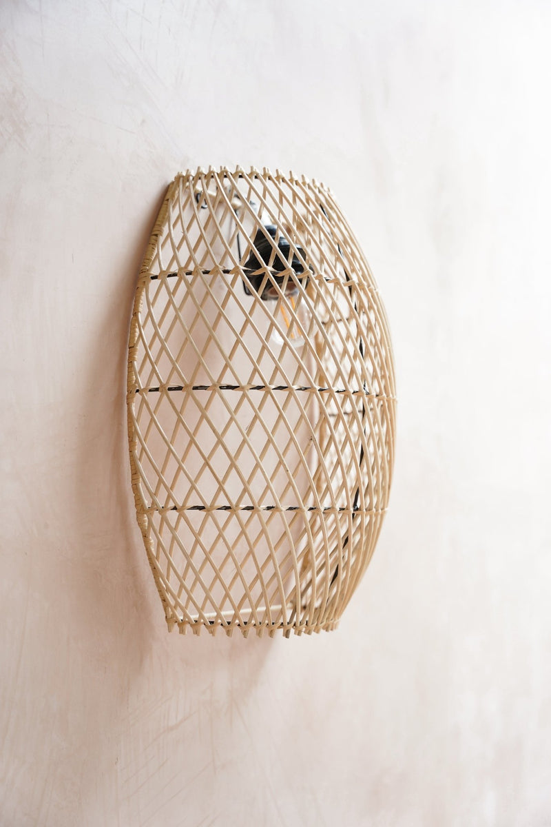 Rattan Wall Light