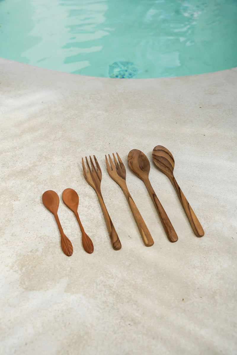 Wooden Spoon & Fork Set of 4